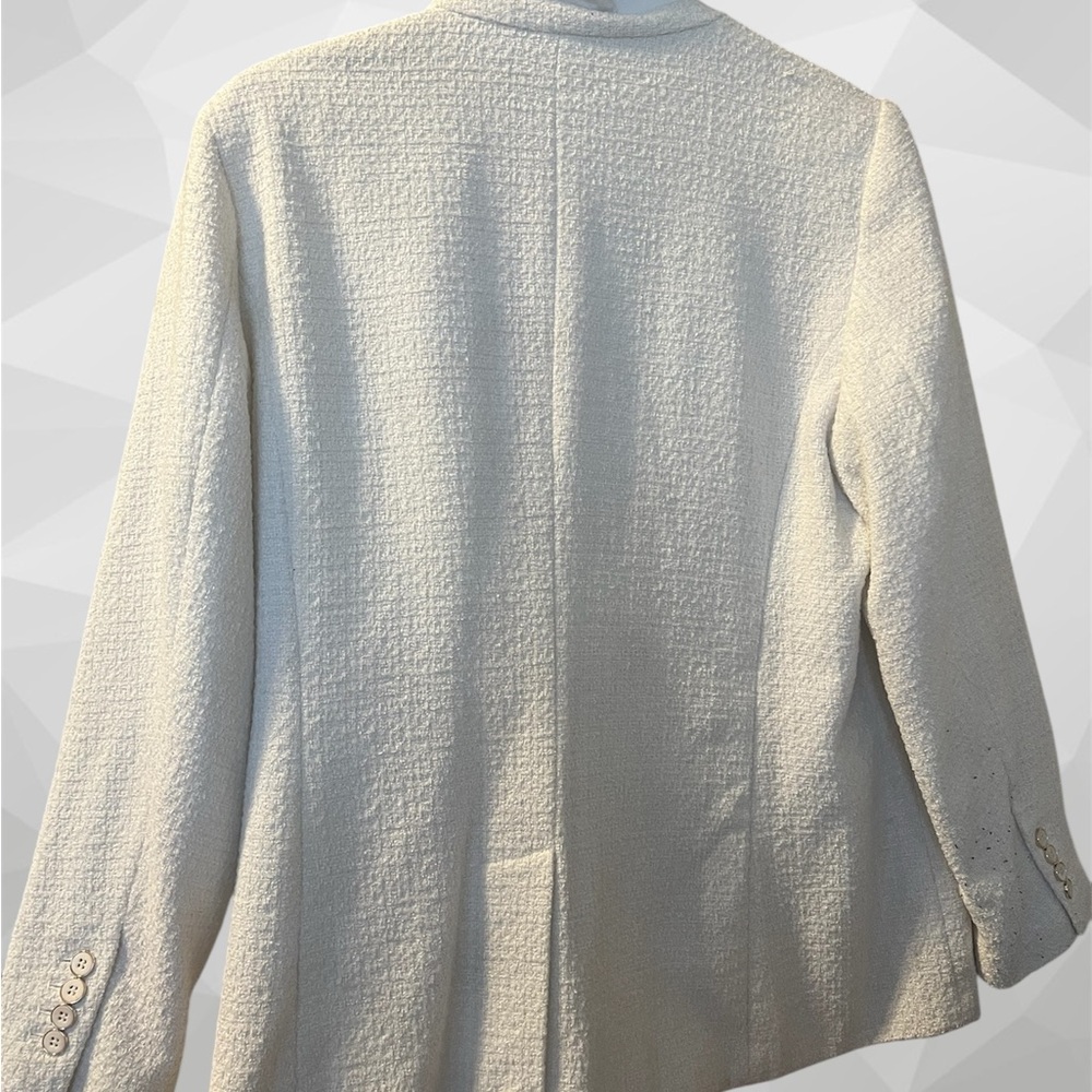 Liz Claiborne Cream Textured Blazer - Picture 2 of 3